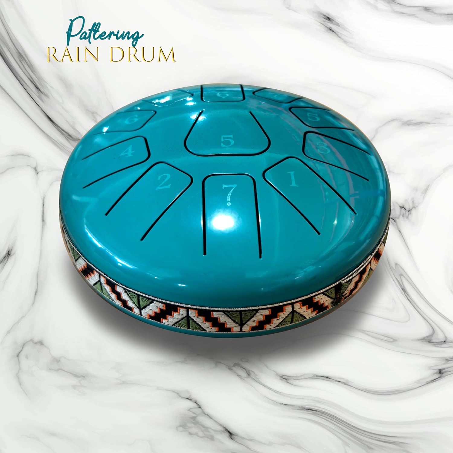 Handcrafted 6-Inch 11-Note Steel Tongue Drum - Perfect for Meditation, Stress Relief, and Music Therapy (Laker Blue)