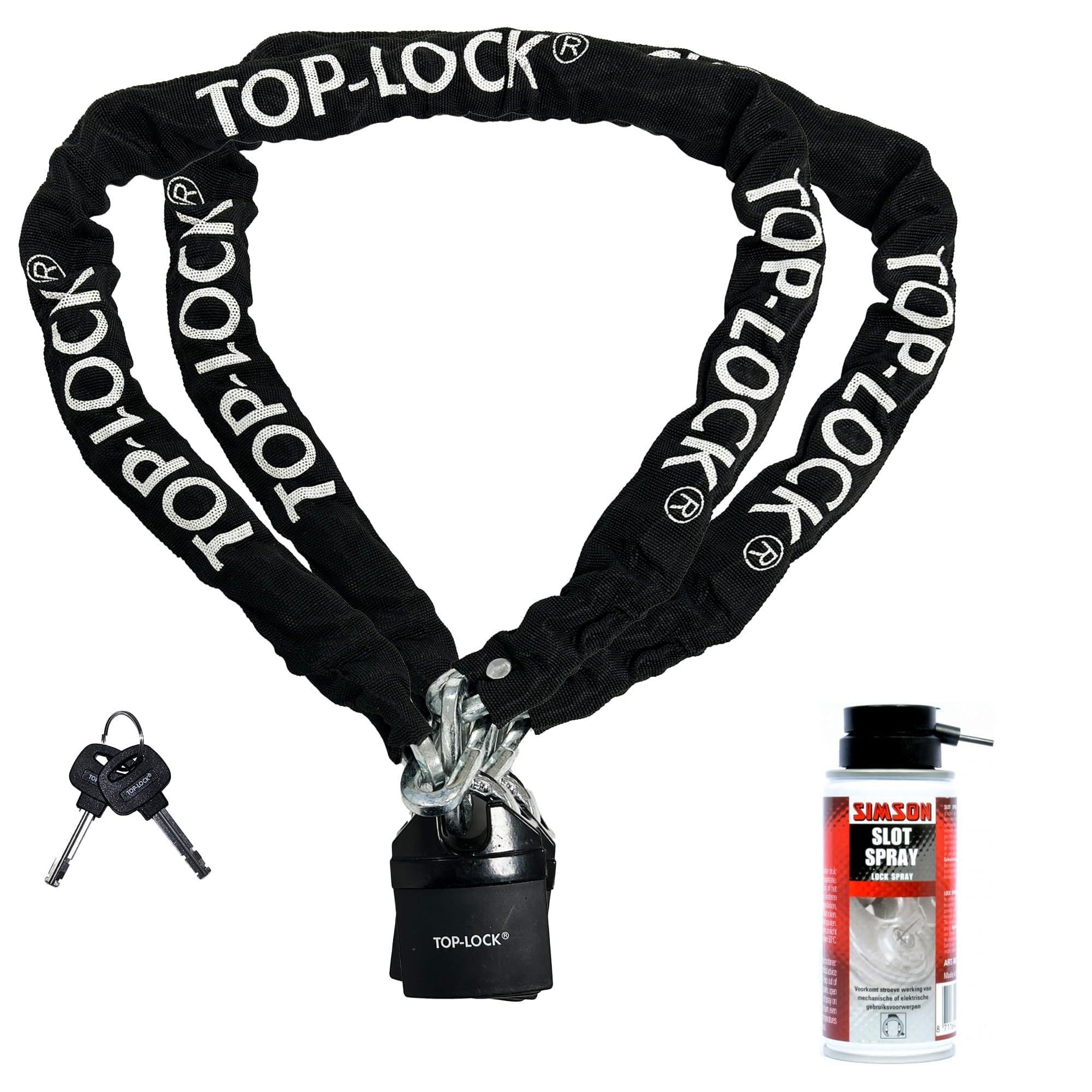 Kombi Deal - Maxxschlösser Bundle - Top-Lock Fahrradschloss 120cm 2x | Inklusive Schlossspray Simson 100ml