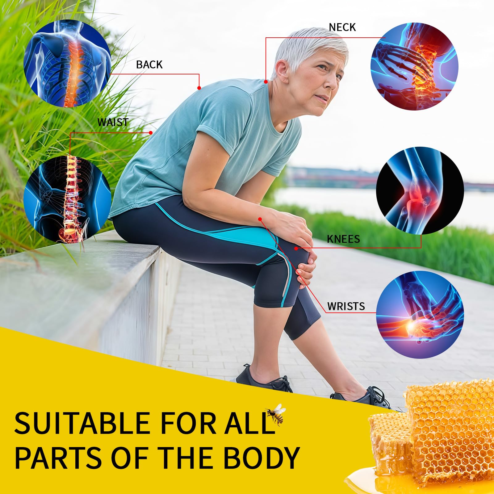 Bee Venom Cream for Arthritis Massage Gel for Joint Activities 60g, yellow, 59.99 g (Pack of 1) - Image 3