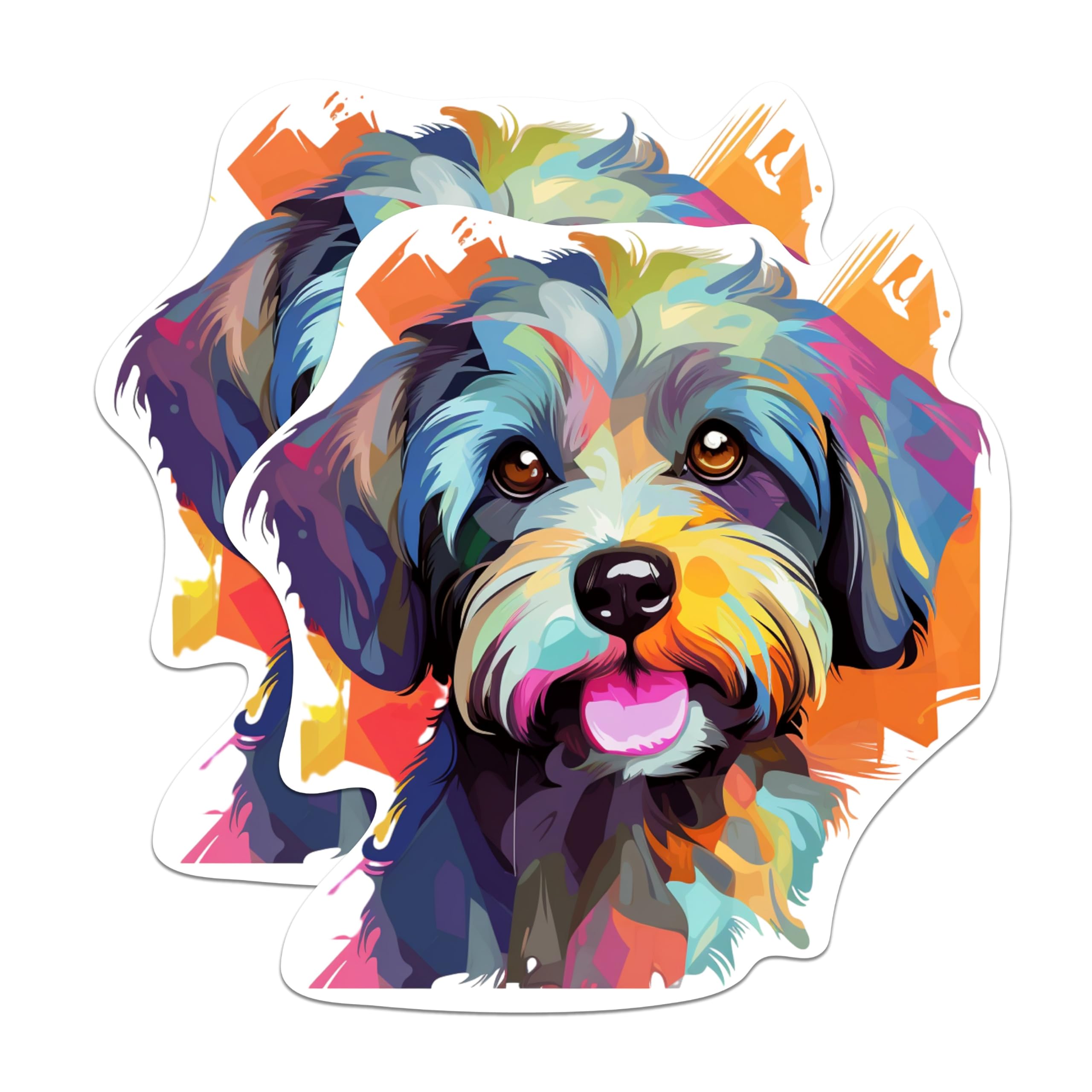 (2 Pack) Havanese Dog Breed Stickers - 5 Inches On Longest Side - Choose from Over 100 Dog Breeds - for Cars, Trucks, Skateboards, Laptops - Made in USA - BMCS1872