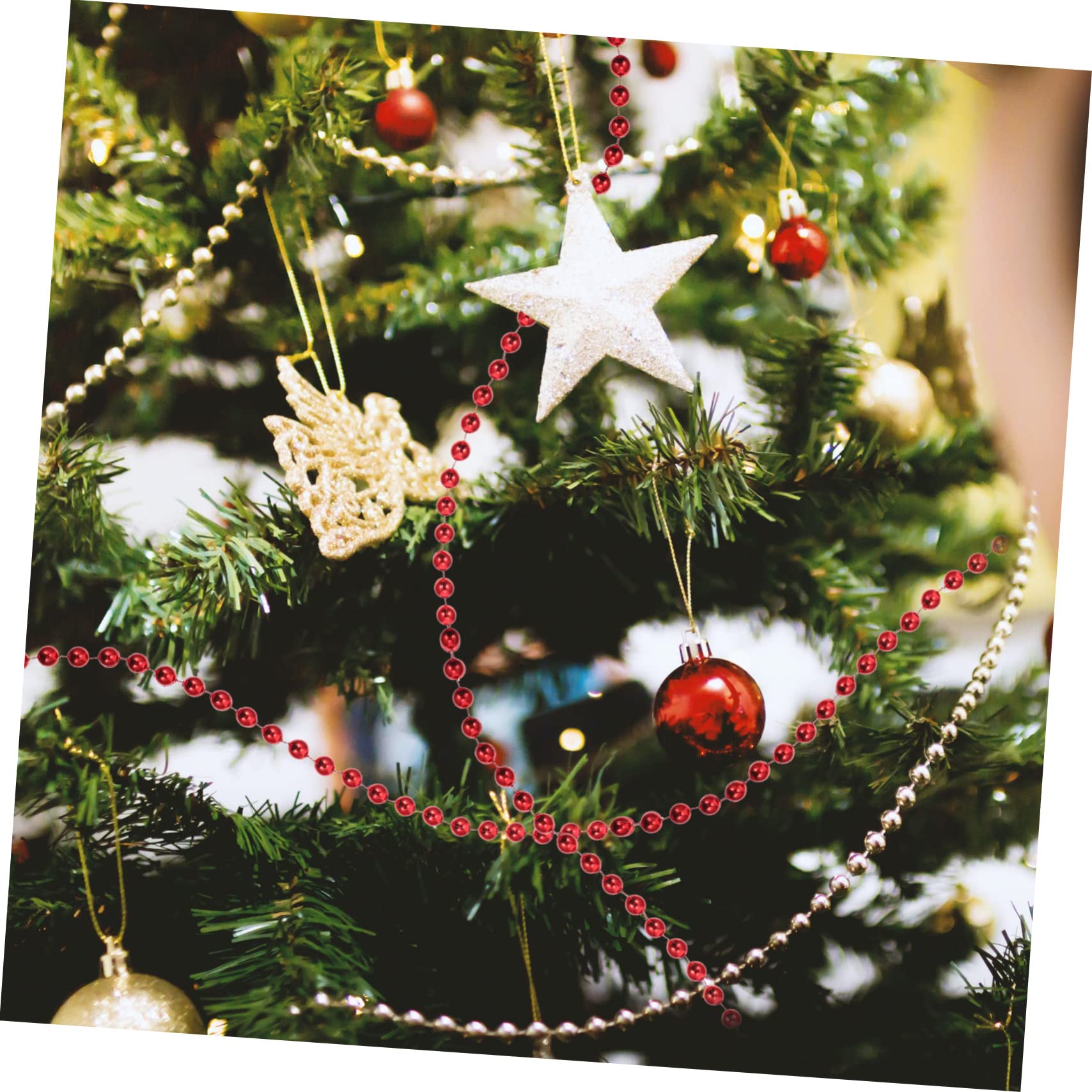 Zerodeko 3pièces Guirlande de Perles de Noël pour Couronne Guirlande Décorative de Perles pour Sapin