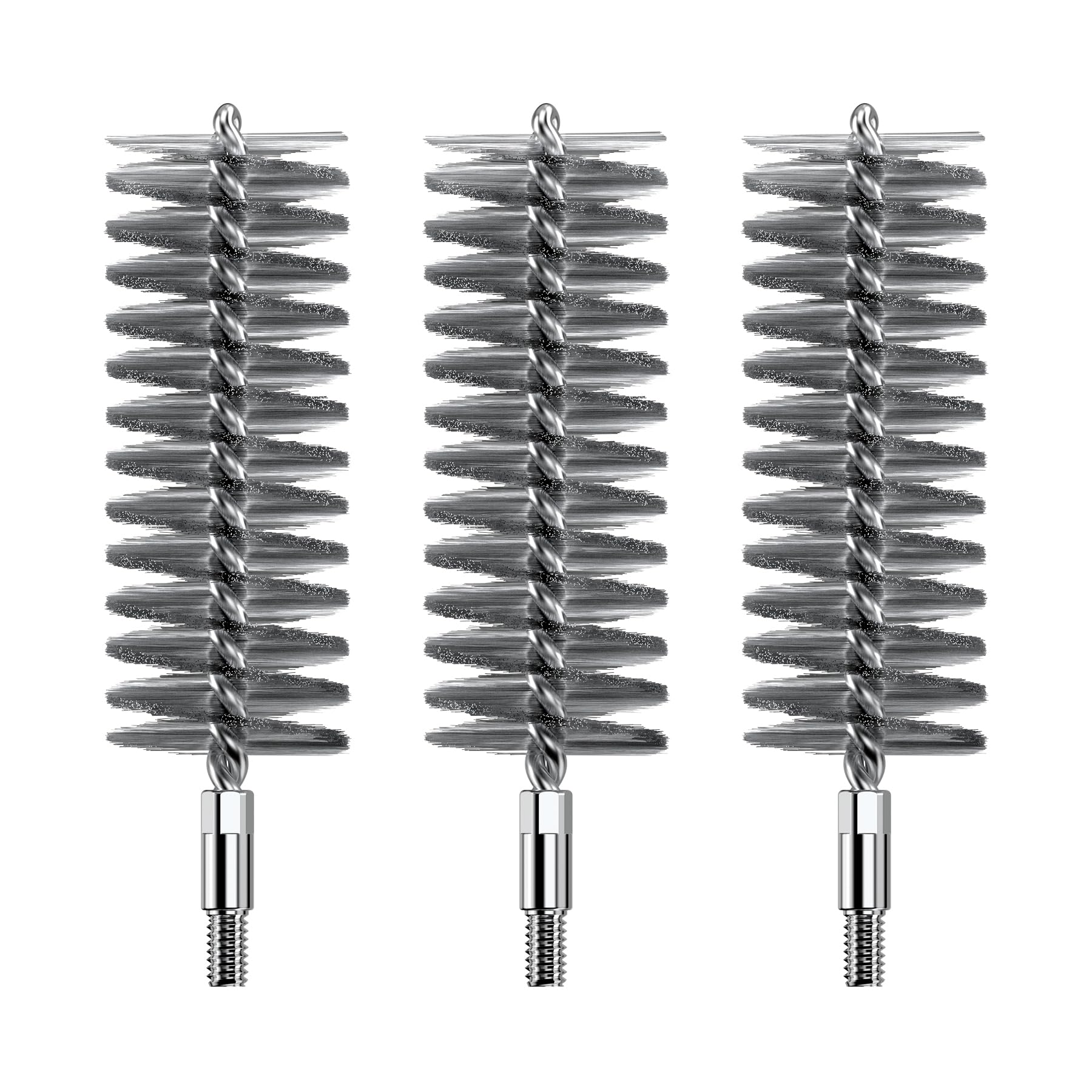 Real Avid Bore-Max Speed Brush | Nickel Plated Brushes for Cleaning with 2X Bristle Density | Cleaning Brush Impervious to Solvents - Perfect Addition to Gun Accessories (12GA Bore Brush - 3 Pack)