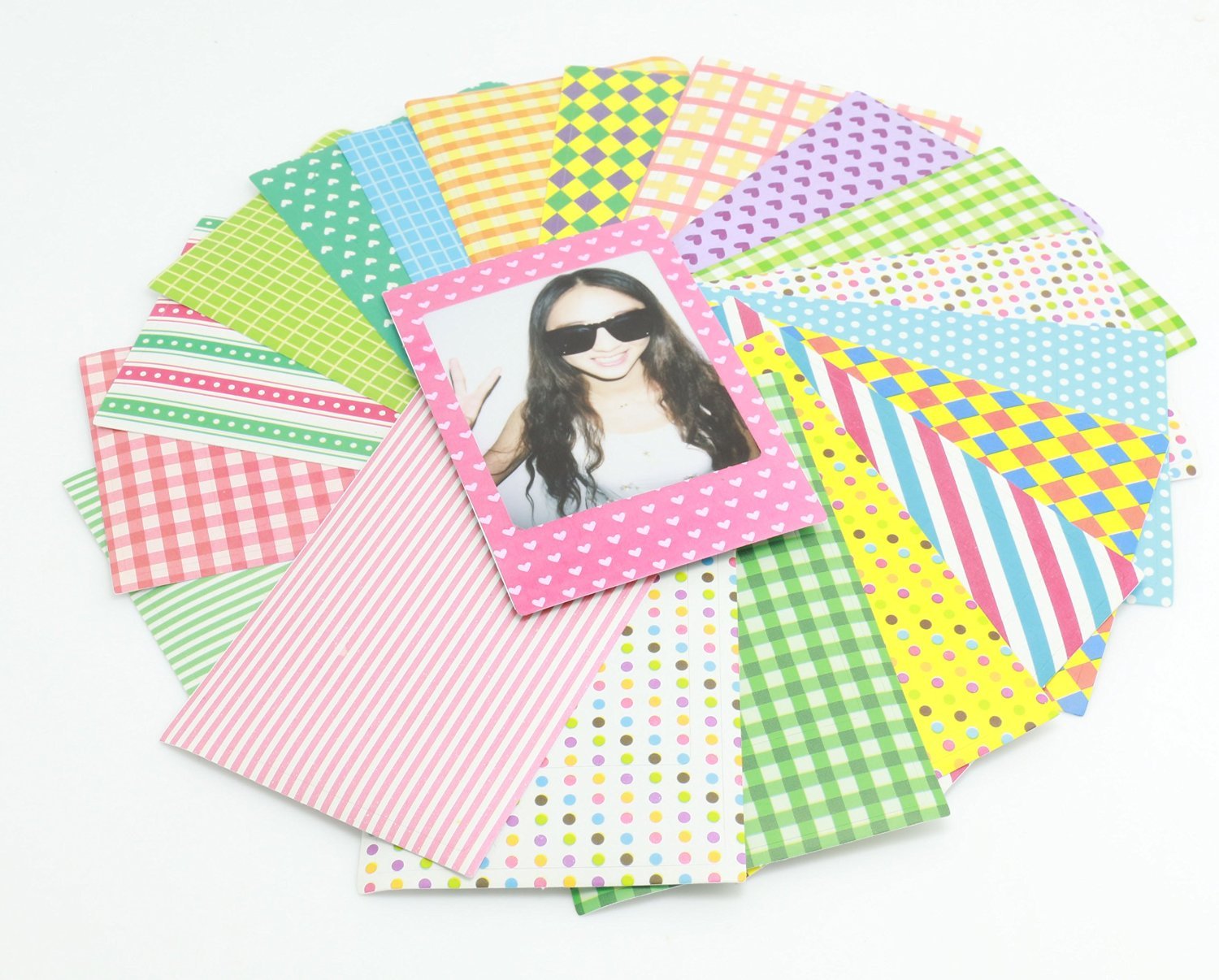 CAIUL 20 Different Colorful Sticker Borders (20 Sheets) for Fuji Instax Mini Film (ST-01) 4
