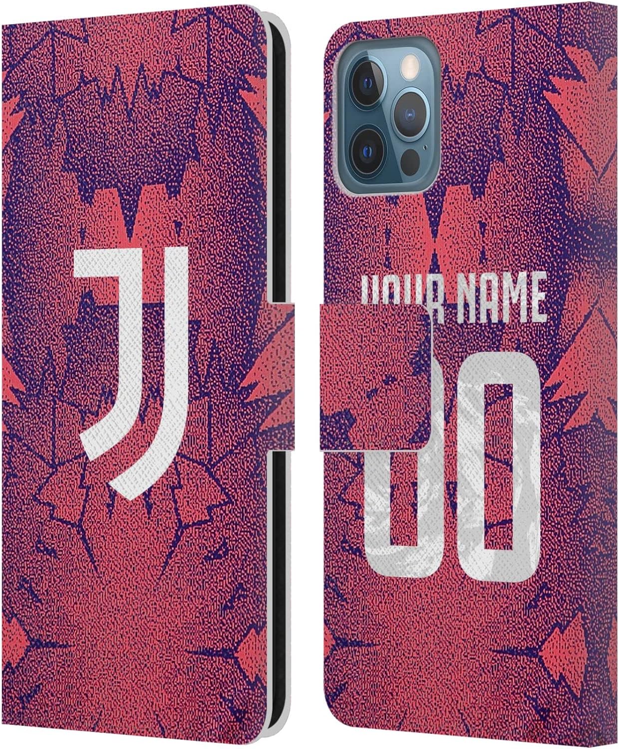 Head Case Designs Officially Licensed Custom Customized Personalized Juventus Football Club Away 2022/23 Match Kit Leather Wallet Case Compatible with Apple iPhone 7/8 / SE 2020 & 2022