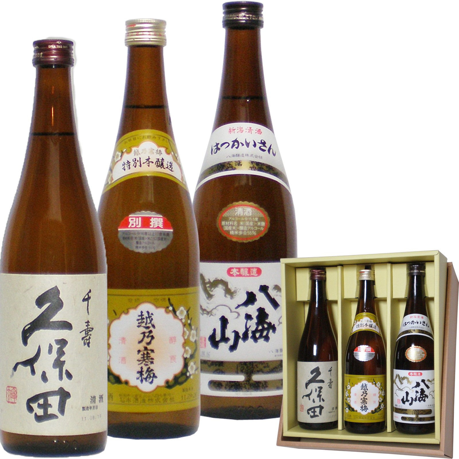 越乃寒梅 吟醸 別撰３本　純米吟醸　灑２本　吟醸　久保田　千寿　２本 720ml 越乃寒梅 吟醸 別撰3本 純米吟醸 灑2本 吟醸 久保田 千寿 2本 720ml
