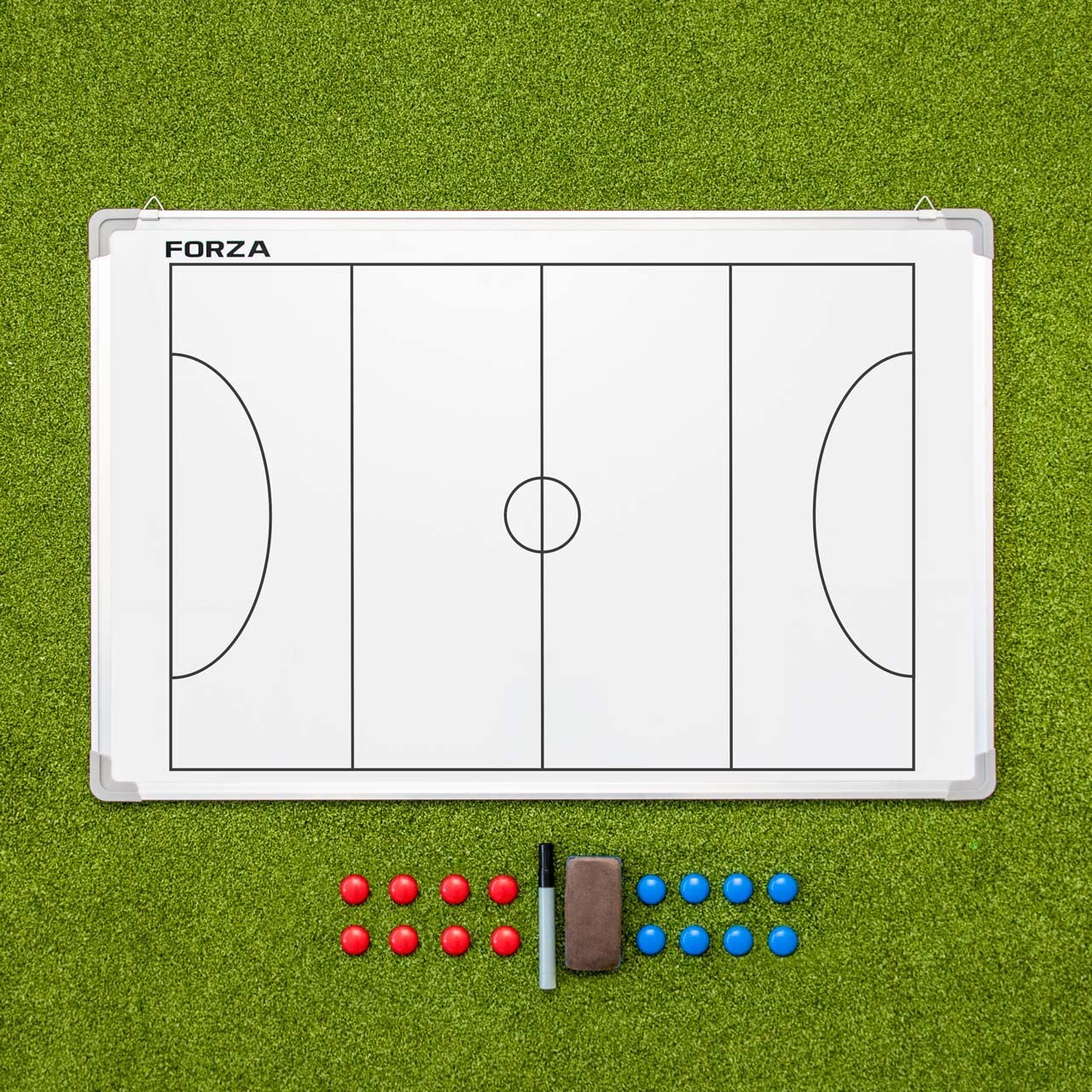 FORZA Netball 90cm x 60cm Coaching Board | Wipe Clean Netball | Pens Included |