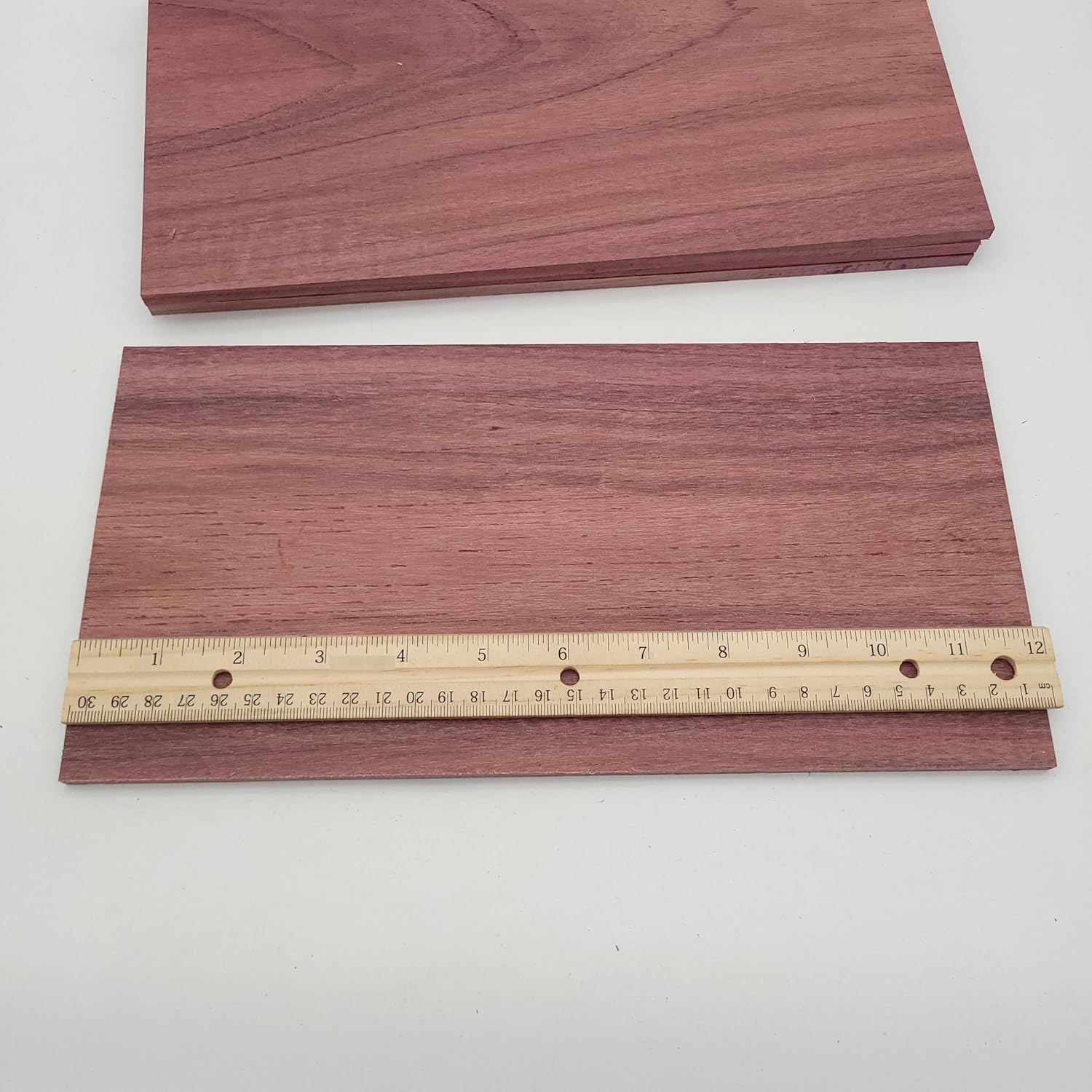 Purpleheart Wood 4 Pack Hardwood Project Board Blanks, 12 x 6 x 1/4 inches, Unfinished Lumber Planks for DIY Crafts, Carving, Laser Engraving or Scroll Saw - Exotic Thin Wood
