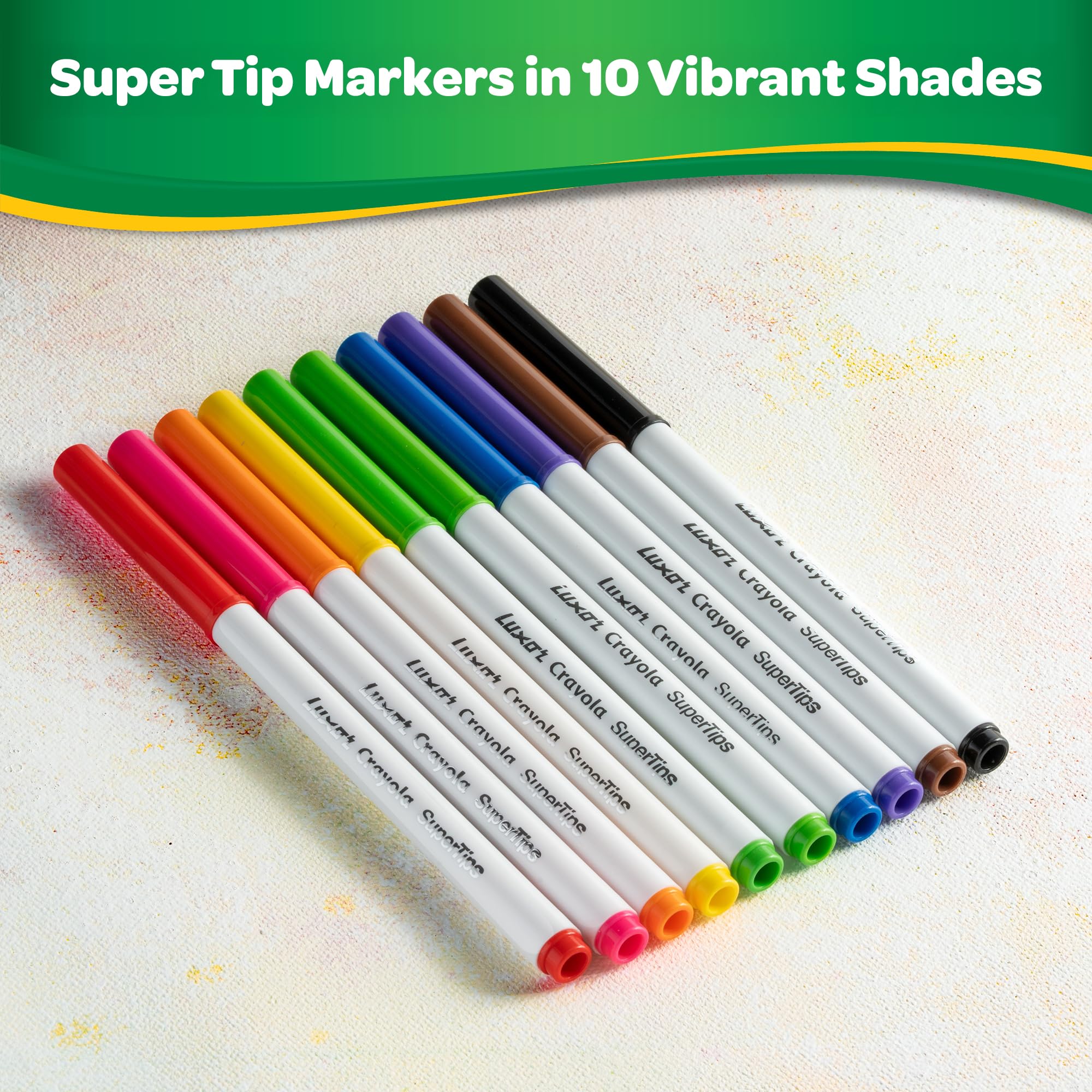 Luxor Crayola Washable Super Tips Markers 10 Shades — Amazon image 3