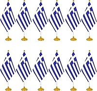 Vista 18 de WXTWK Paquete de 12 banderas de escritorio peruanas pequeñas mini banderas de mesa peruanas con base de soporte, decoración de celebración