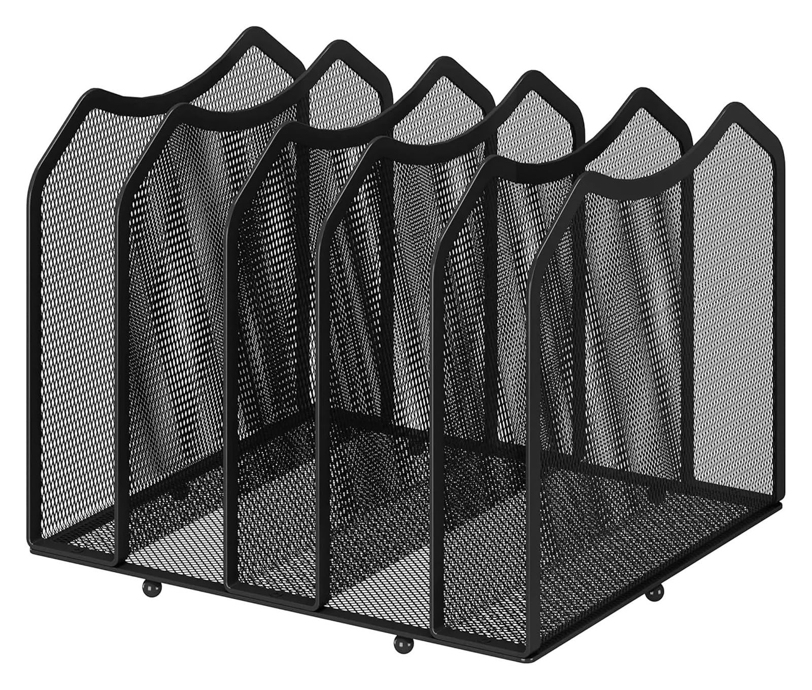 Stehsammler 5-teiliger Mesh-Desktop-Dateisortierer for Bücher und Dokumente im Büro