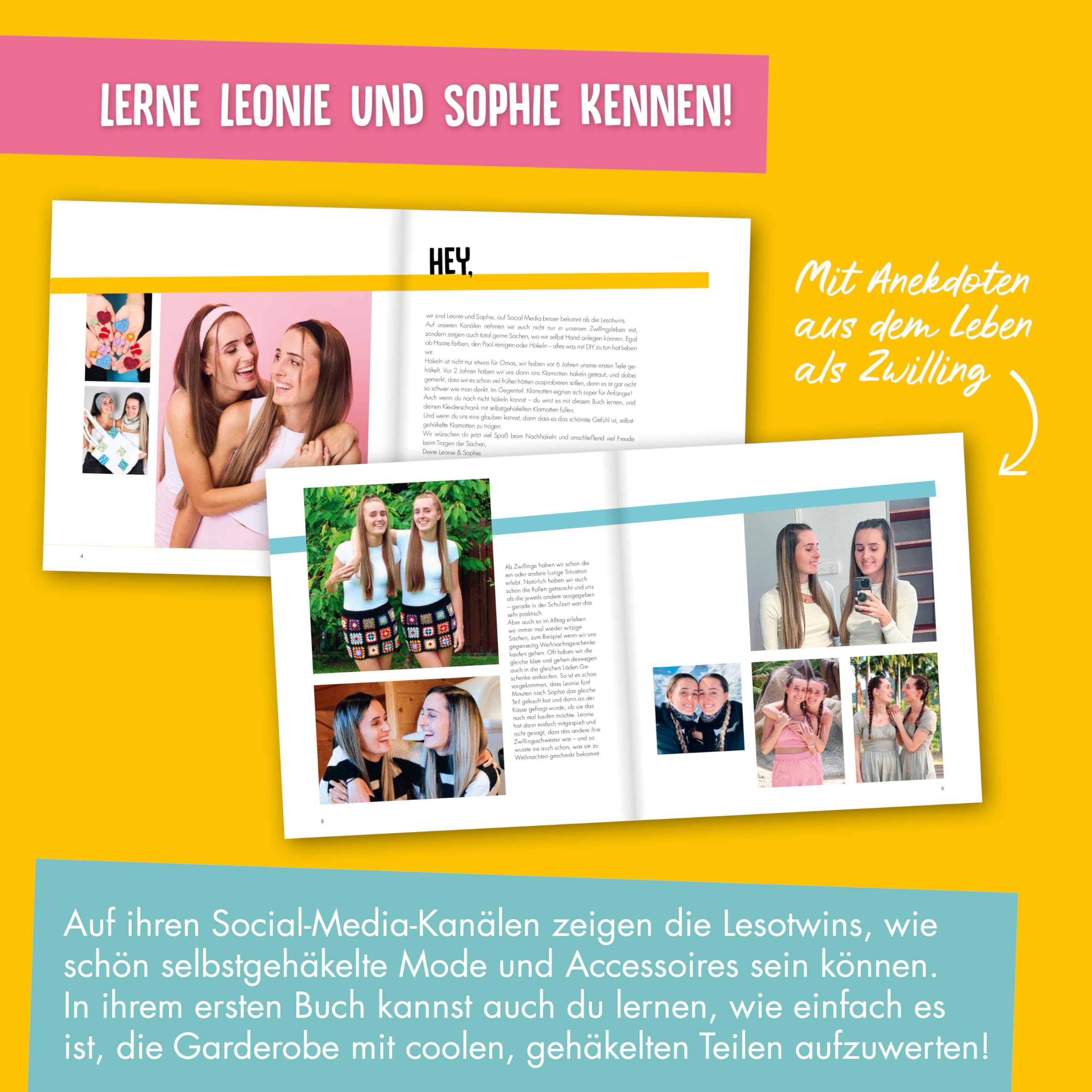 Häkeln lernen mit den @lesotwins: Zusammen mit Leonie & Sophie kannst auch DU häkeln!
