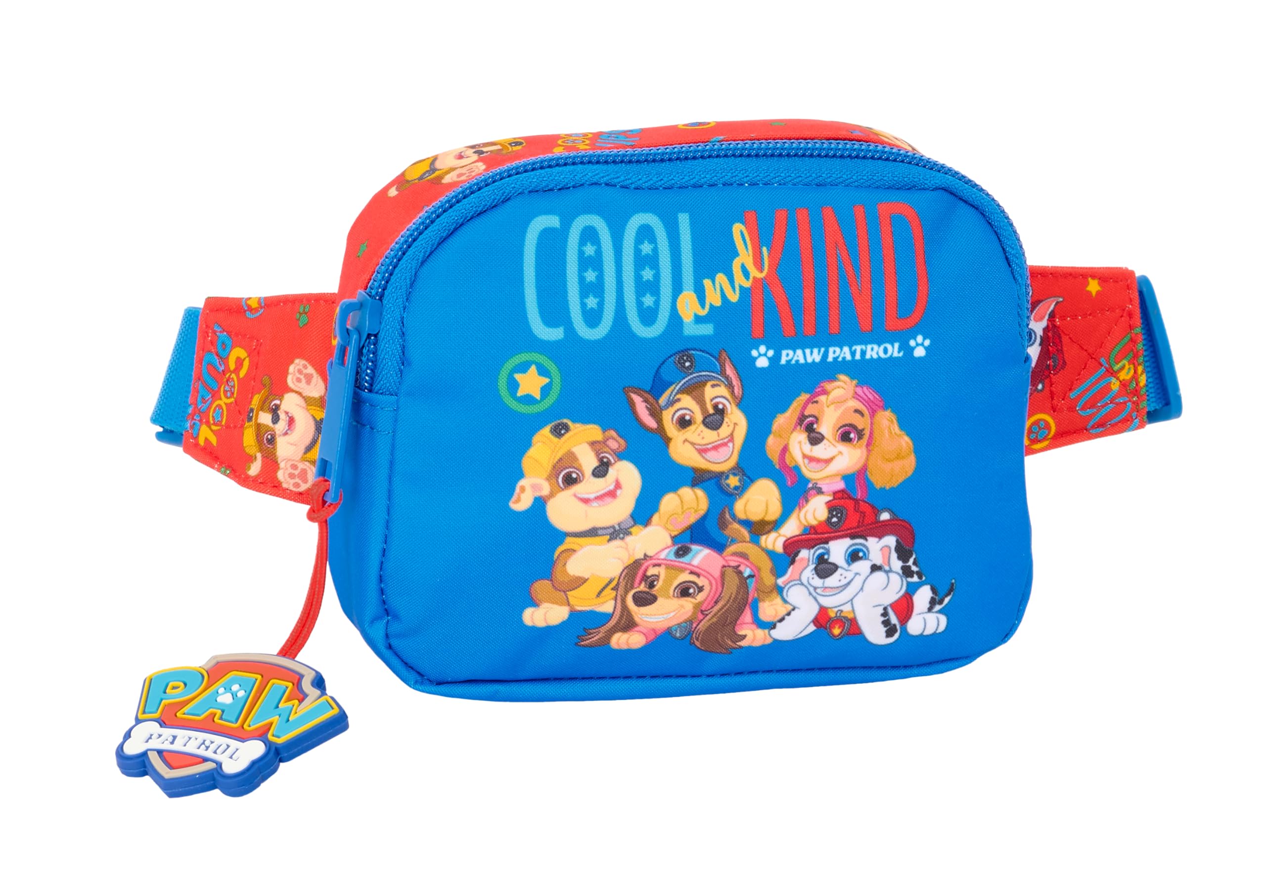 PAW PATROL COOL - Marsupio per bambini, ideale per giovani e bambini di diverse età, comodo e versatile, qualità e resistenza, 14 x 4 x 11 cm, Rosso/blu, M, Casual
