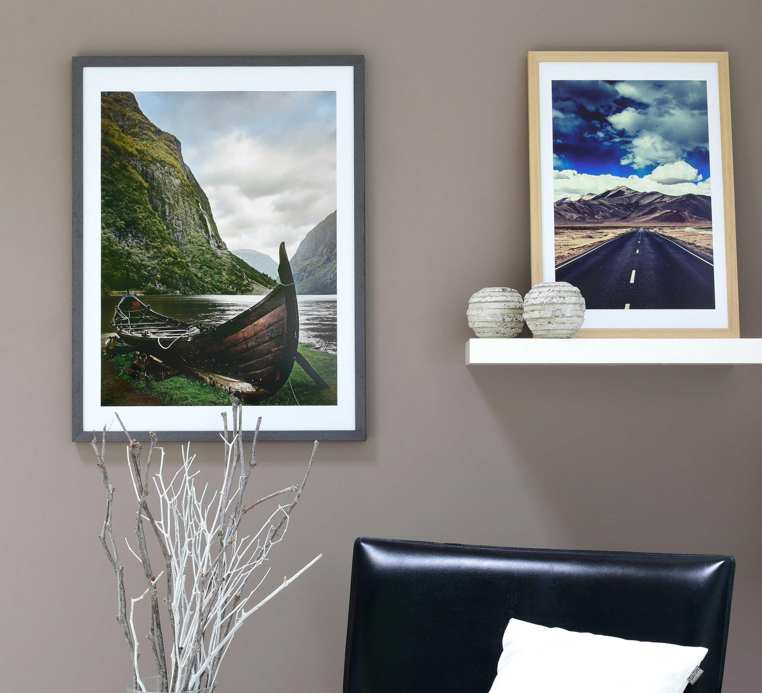 nielsen Holz Bilderrahmen XL, 70 x 100 cm, Hellbraun | Holz Posterrahmen im Hoch- & Querformat zum Aufhängen Hellbraun matt Echtglas