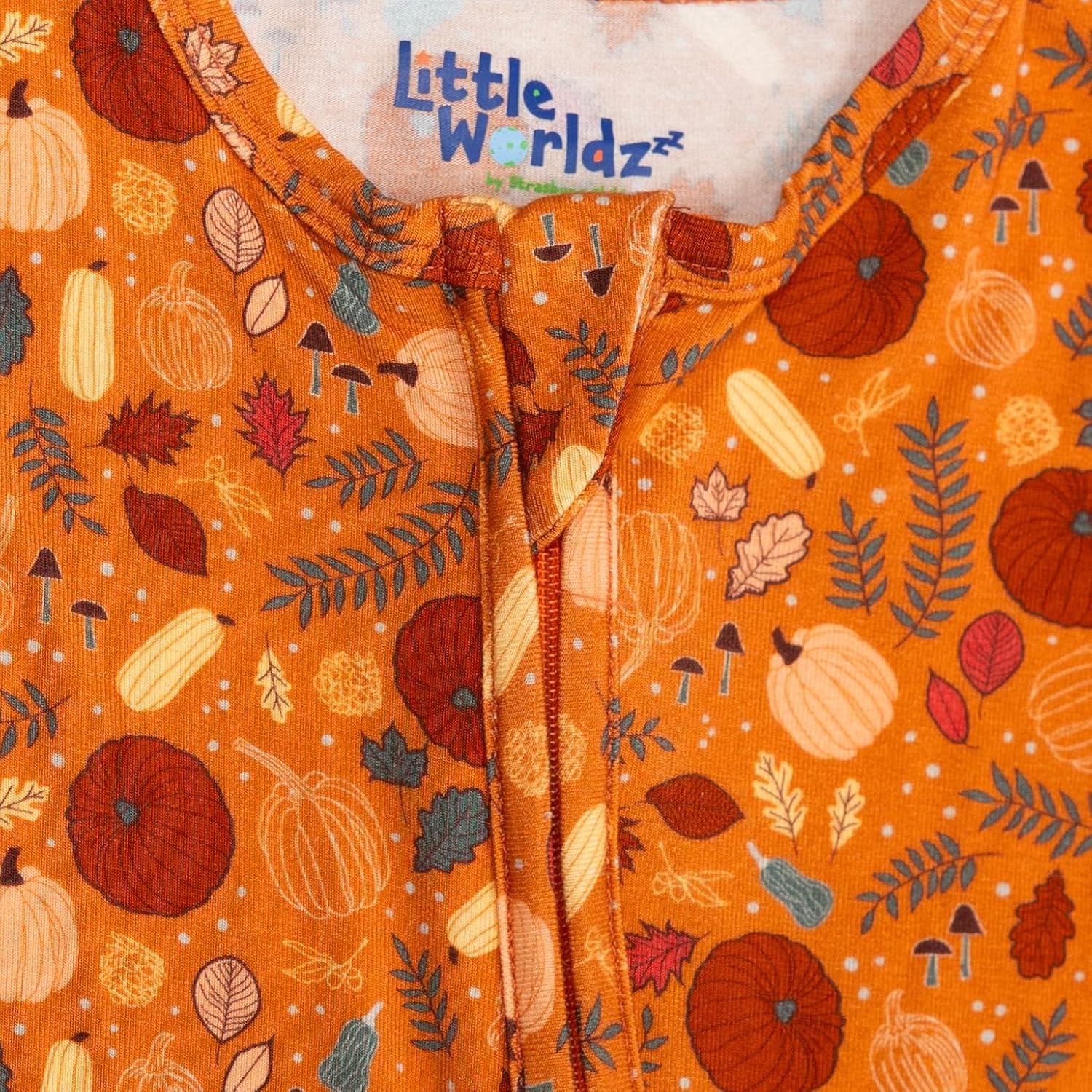 Little Worldz Viscose from Bamboo Baby Pajamas Footed Sleeper with 2-Way Zipper PJs Hypoallergenic for Boys & Girls
