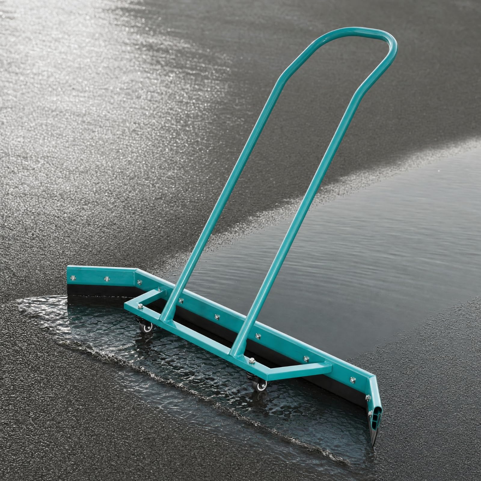 MERIGLARE Leichtgängig abzieher mit Rollen, Grüner Wasserabzieher Inklusive Einem Ersatzgummistreifen