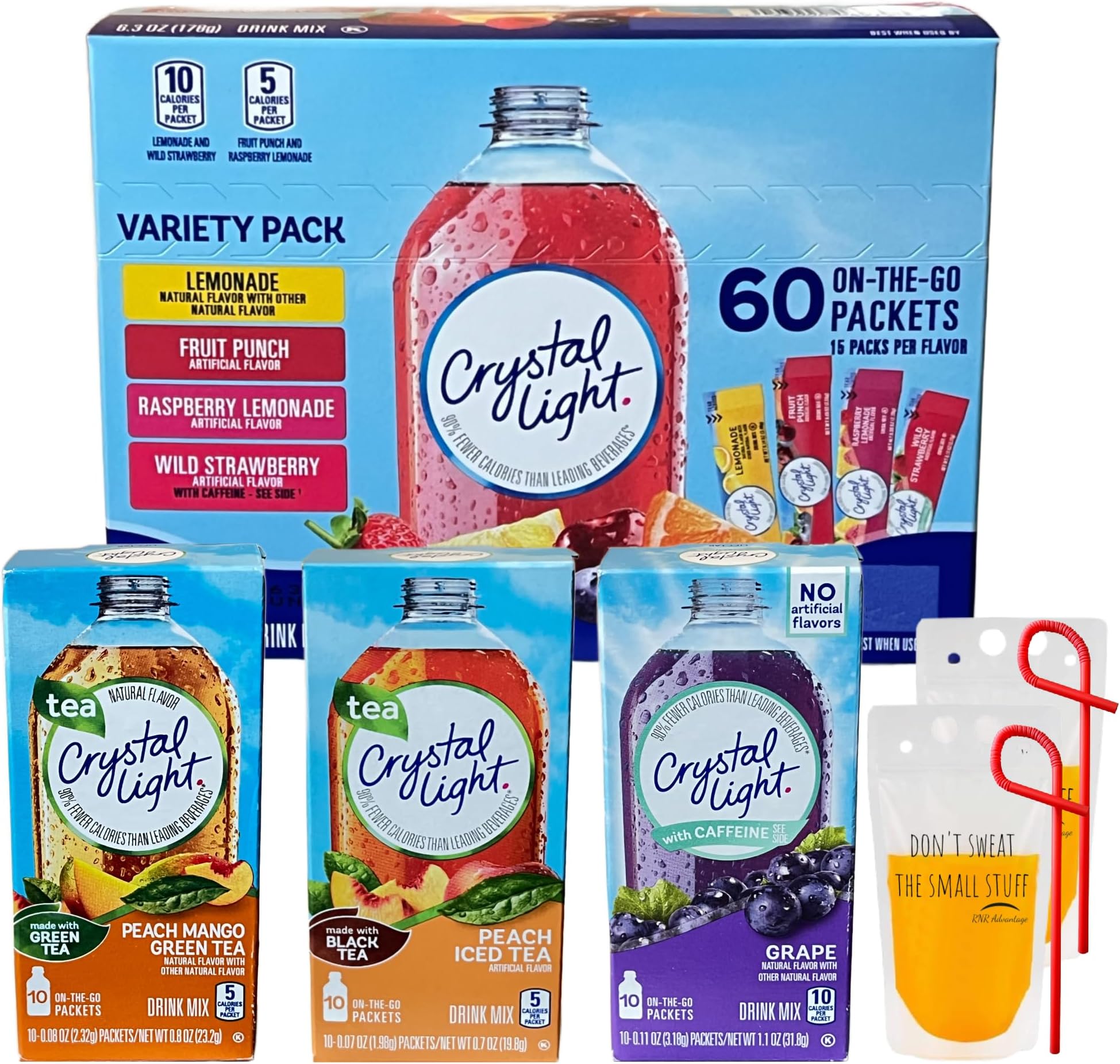 Crystal Light Lemonade Variety Bundle Lemonade, Pink