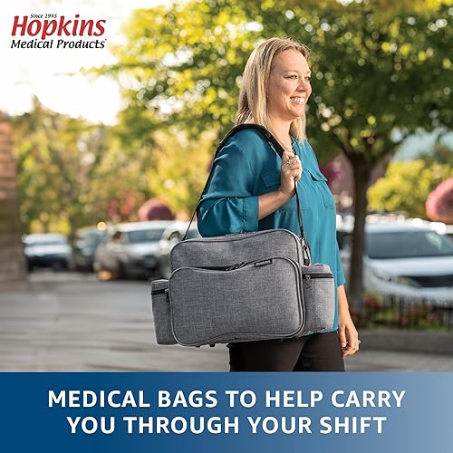 Miniatura 4 de Hopkins Medical Products Bolsa de hombro antimicrobiana para la salud en el hogar, ligera y duradera, amplio almacenamiento, construcción