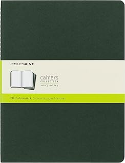 Cahier Journal, Soft Cover, Large (5" x 8.25") Ruled/Lined, Black, 80 Pages (Set of 3)