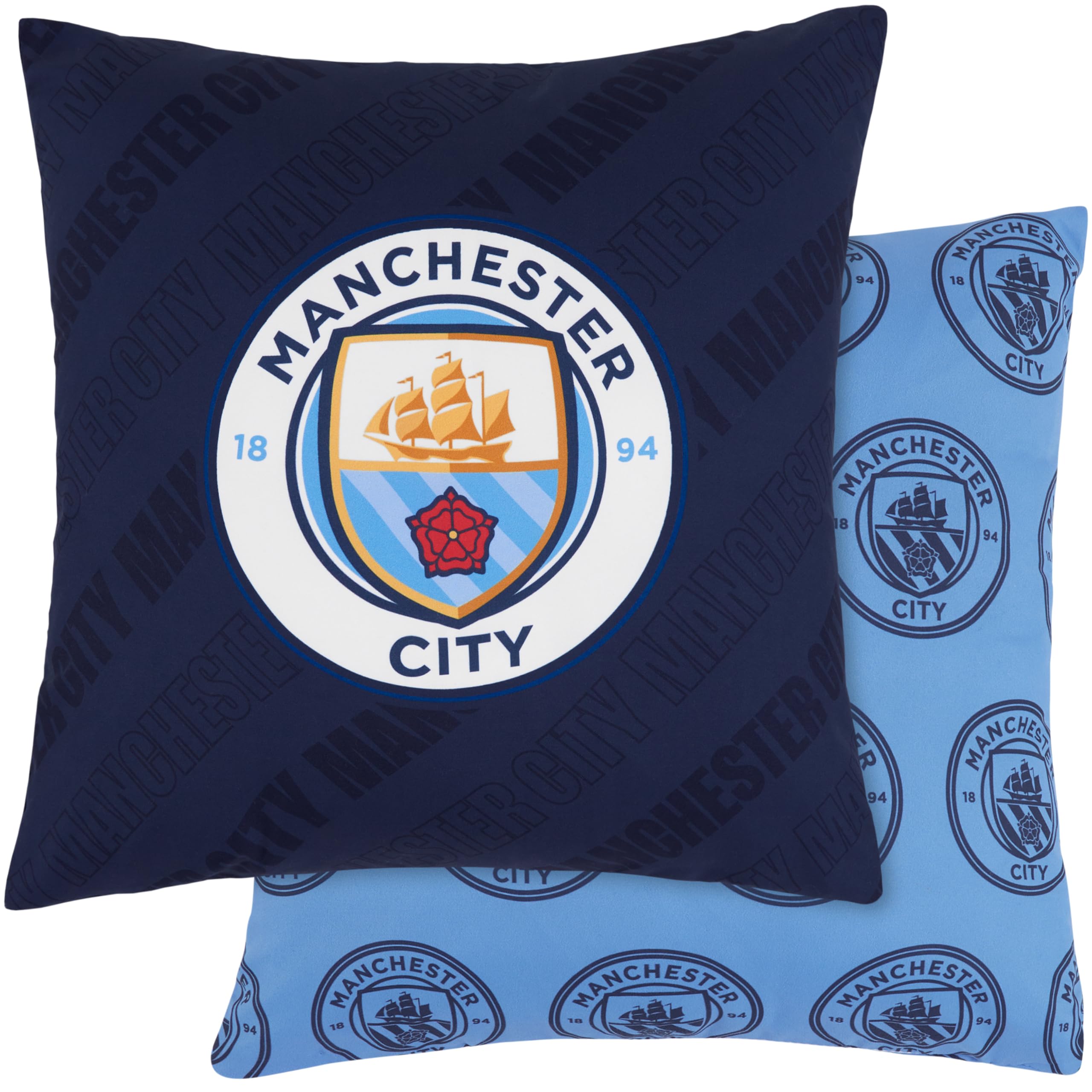 Manchester City FCSquare Cushion Covers Navy/Blue 39x39cm Set of 2