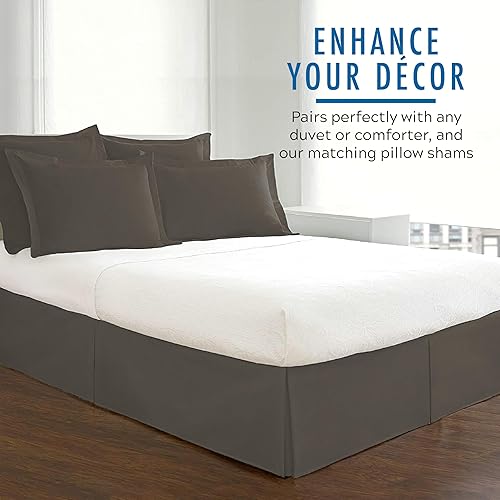 Miniatura 73 de Fresh Ideas Bedding Tailored Bedskirt, Classic 14” Drop Length, Pleated Styling, California King, White