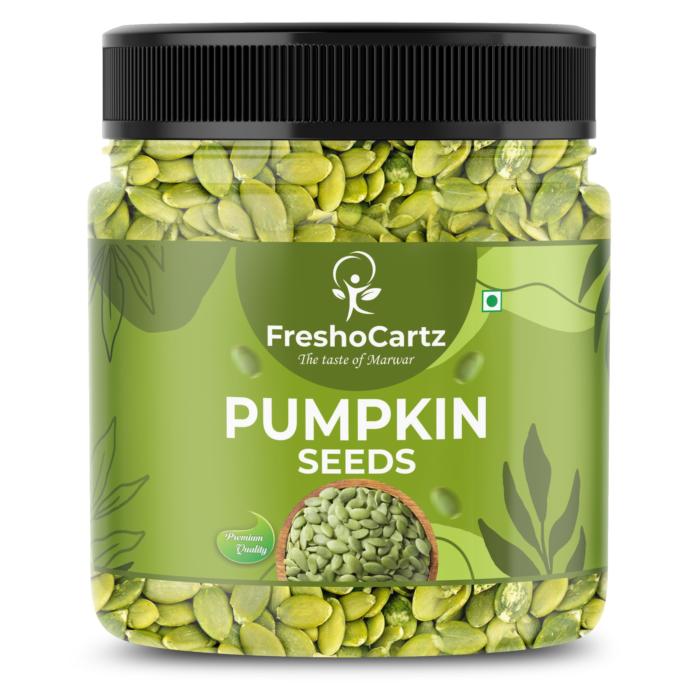 FreshoCartz Raw Pumpkin Seeds | Pumpkin Seeds For Weight Loss | High Fibre, Protein Rich Superfood & Antioxidants Pepita | Immunity Booster Seeds - Jar Pack (Raw, 1kg (Pack of 1))