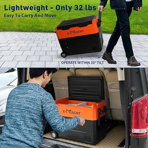 Miniatura 5 de Refrigerador de coche de 12 V, congelador portátil, 63 cuartos de galón (60 litros) refrigerador de 12 V, congelador portátil con control de