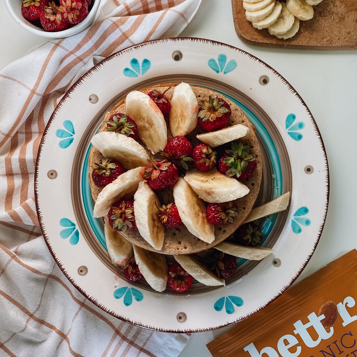 bett'r Pancake Mix. Bio, Vegane & Gluten free Backmischung Mit Bio-essentials, 6 x 400g-25 Pfannkuchen Pro Packung