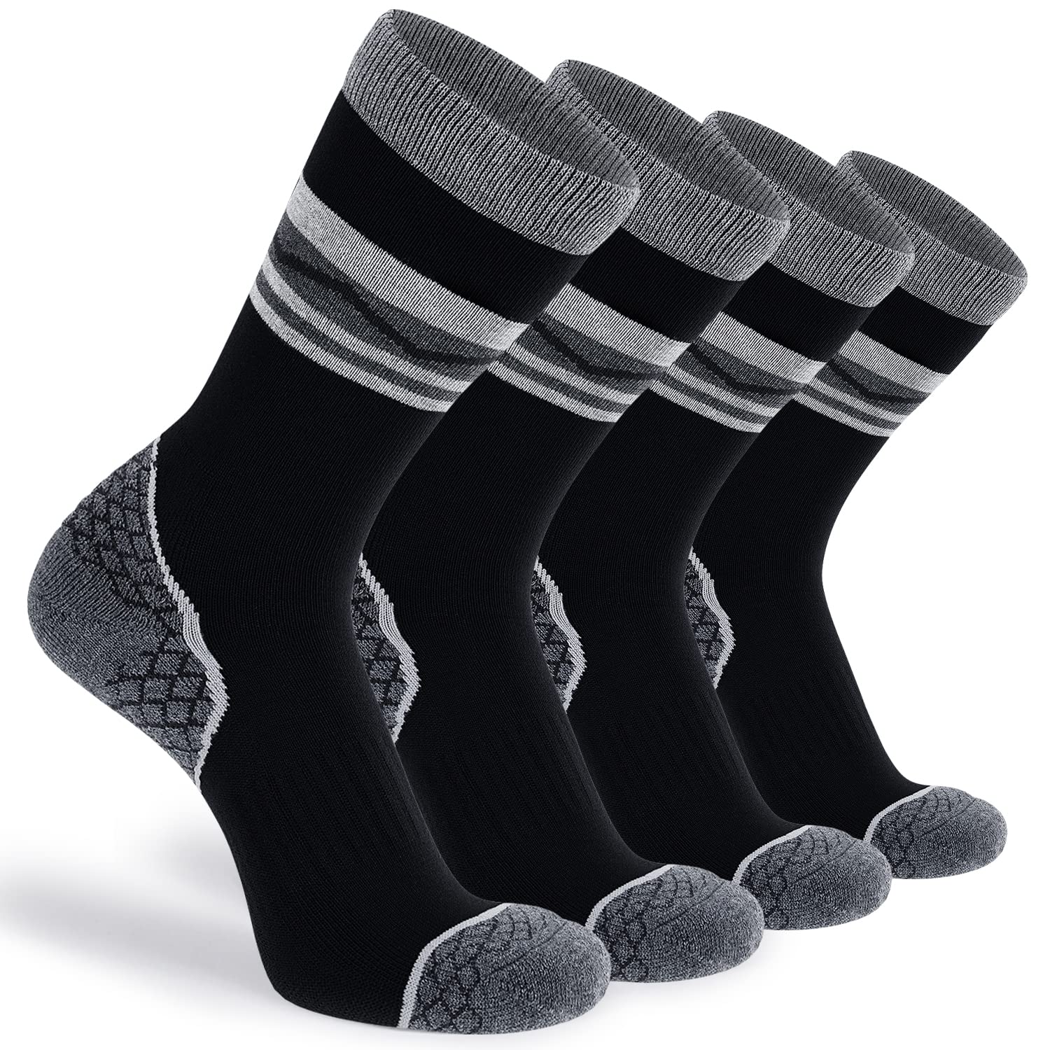 CS CELERSPORT4 Pack Women's Merino Wool Hiking Socks Cushioned Warm Thermal Winter Boot Socks