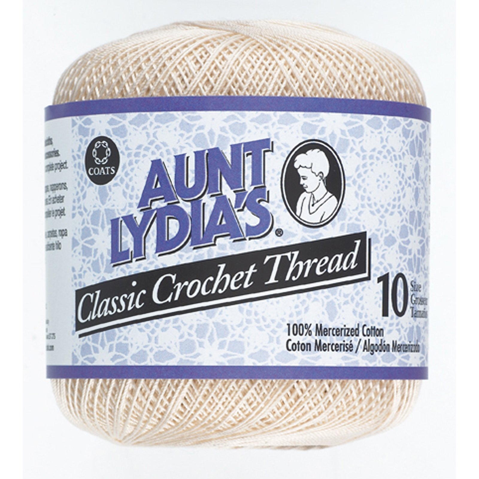 Aunt Lydia'S Classic Crochet Thread Size 10-Ecru
