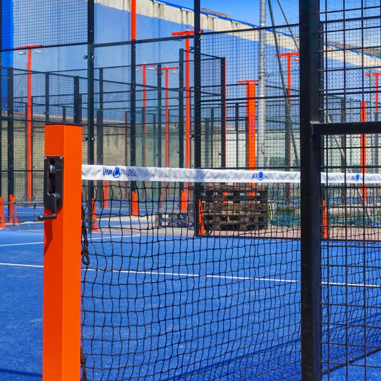 Wip Padel - Rete da Padel Regolamentare 100% Made in Italy, Rete Professionale a Maglia Quadrata Annodata (Branded)