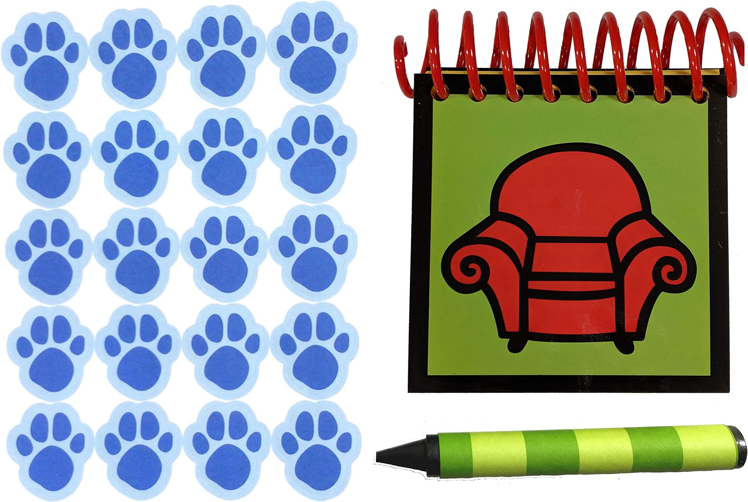 inspired Notebook with clue stickers and Jumbo black crayon "STEVE"