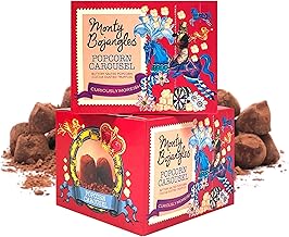 Monty Bojangles Popcorn Carousel Cocoa Dusted Chocolate Truffles (2 x 150g Chocolate Gift Box) - Buttery Salted Popcorn Flavoured Chocolatey Truffles - Award Winning Luxury Chocolates Gift Set