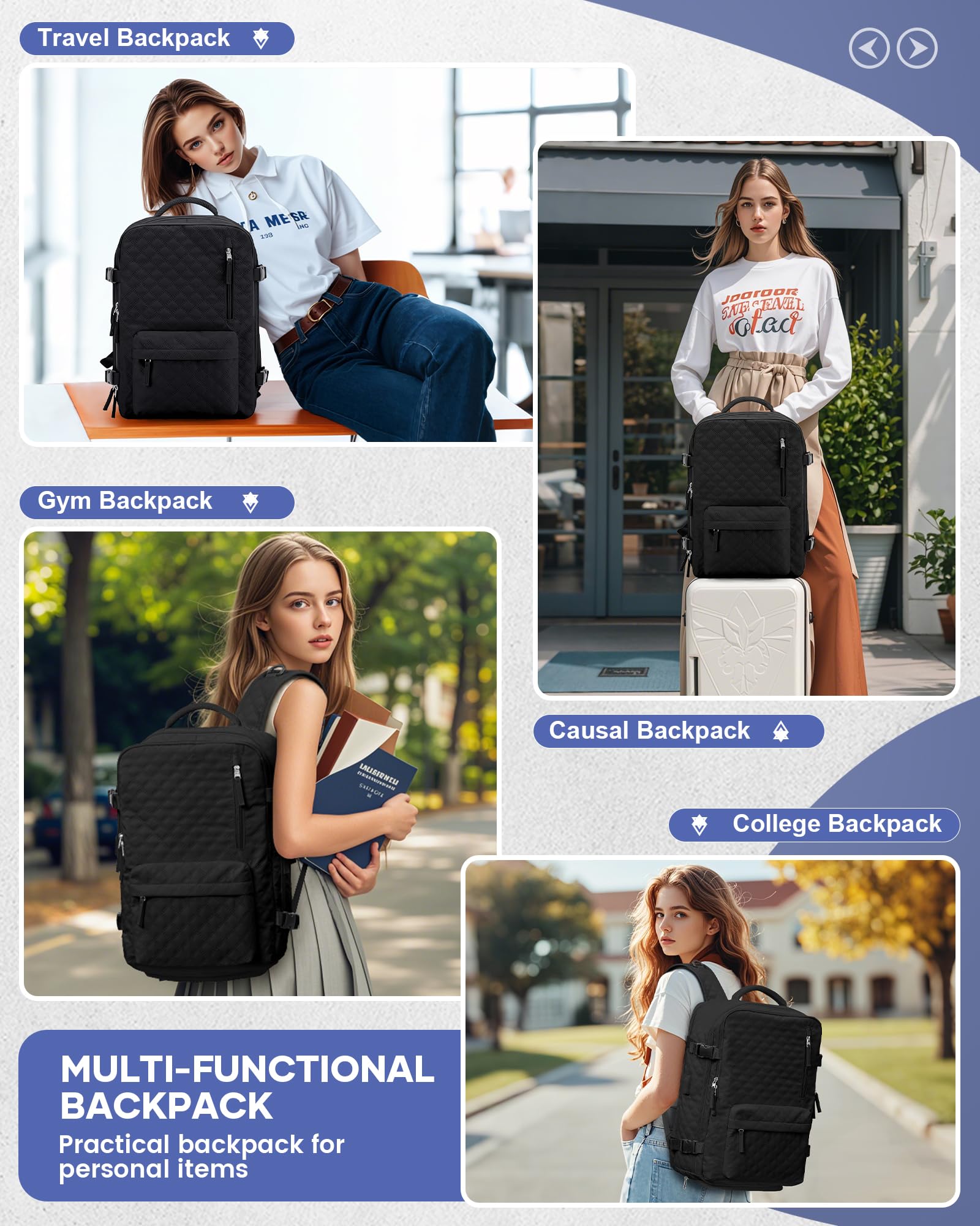 SZLX Zaino Ryanair 40x30x20 Sottovuoto con Pompa Zaino Ryanair 40x20x25 Donna Zaino da Viaggio Wizzair Bagaglio a Mano Uomo per Laptop da 14 Pollici Borse da Cabina 45x36x20 Easyjet con Porta Scarpe