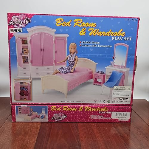 My Fancy Life - Juego de muebles de muñeca para dormitorio y armario