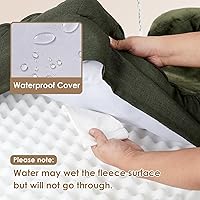 Vista 316 de EHEYCIGA - Cama ortopédica para perro grande, impermeable, de espuma viscoelástica y espuma tipo caja de huevos, bordes elevados, antideslizante