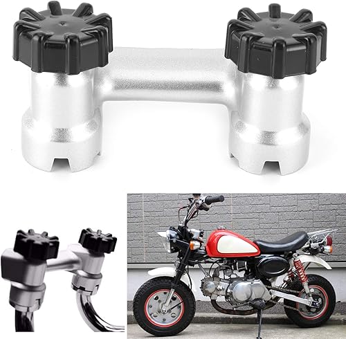 Miniatura 5 de Abrazadera de barra de manillar, aleación de acero M8 x 1.575 in abrazadera de montaje elevador para manillar de motocicleta para Honda MONKEY Z50