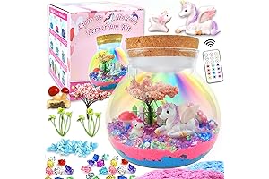 Unicorn Terrarium Crafts Kit Night Light for 10 Year Old Girls
