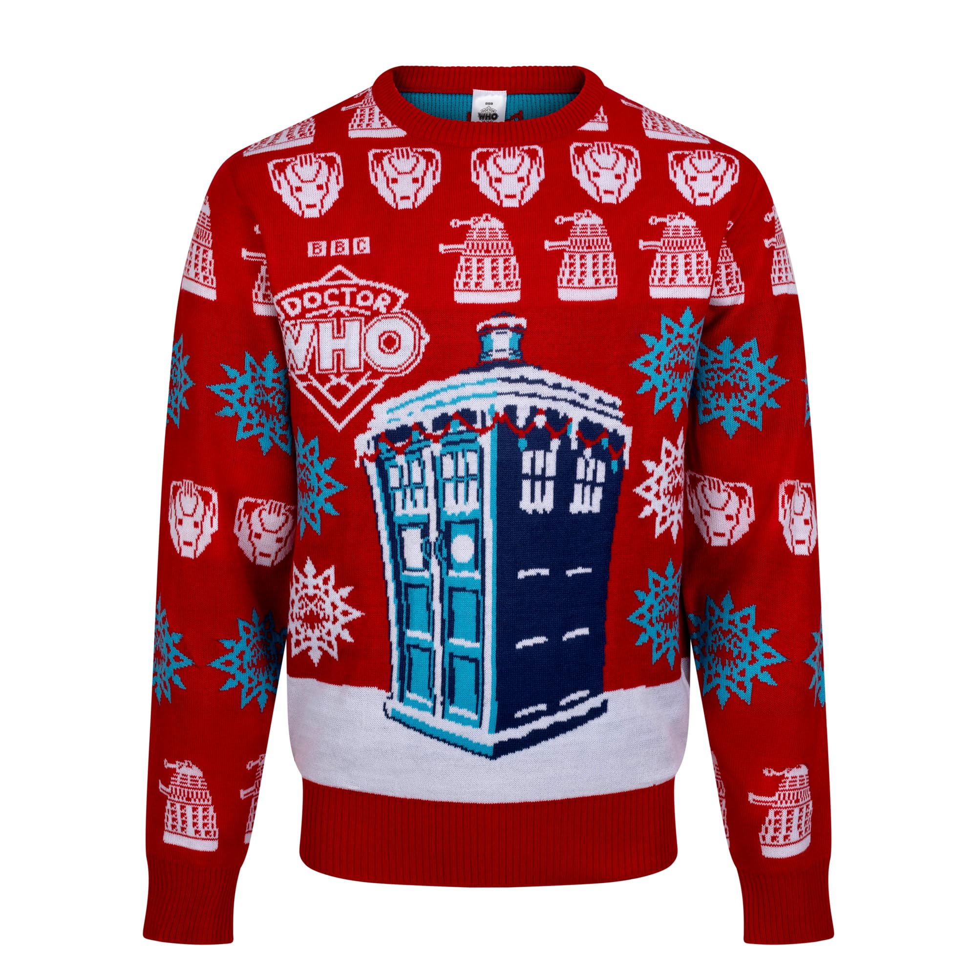 Bbc Men's Xmas Doctor Who Christmas Jumper For M, Red