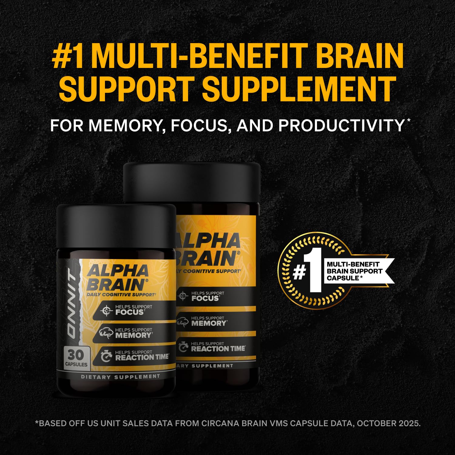 ONNIT Alpha Brain Nootropic Brain Supplement for Focus & Memory, 60 Count — Amazon image 2