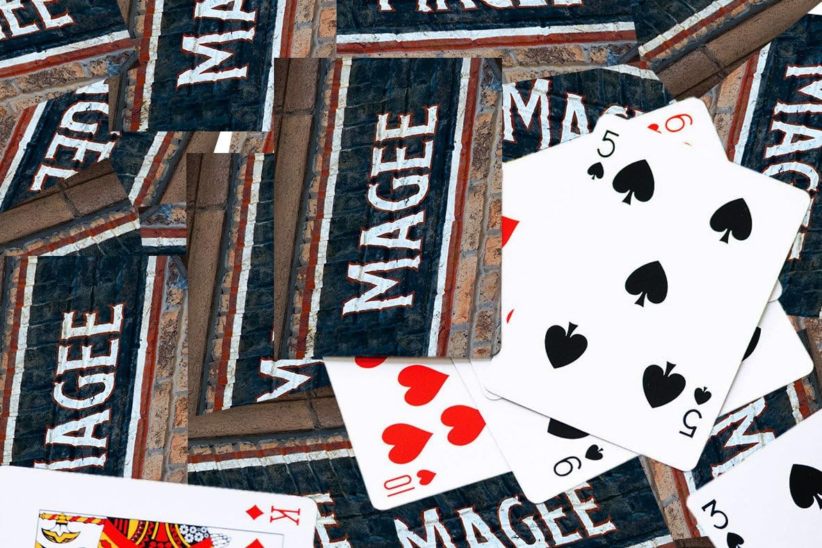 MAGEE Personalized Playing Cards Using Photo of a Sign