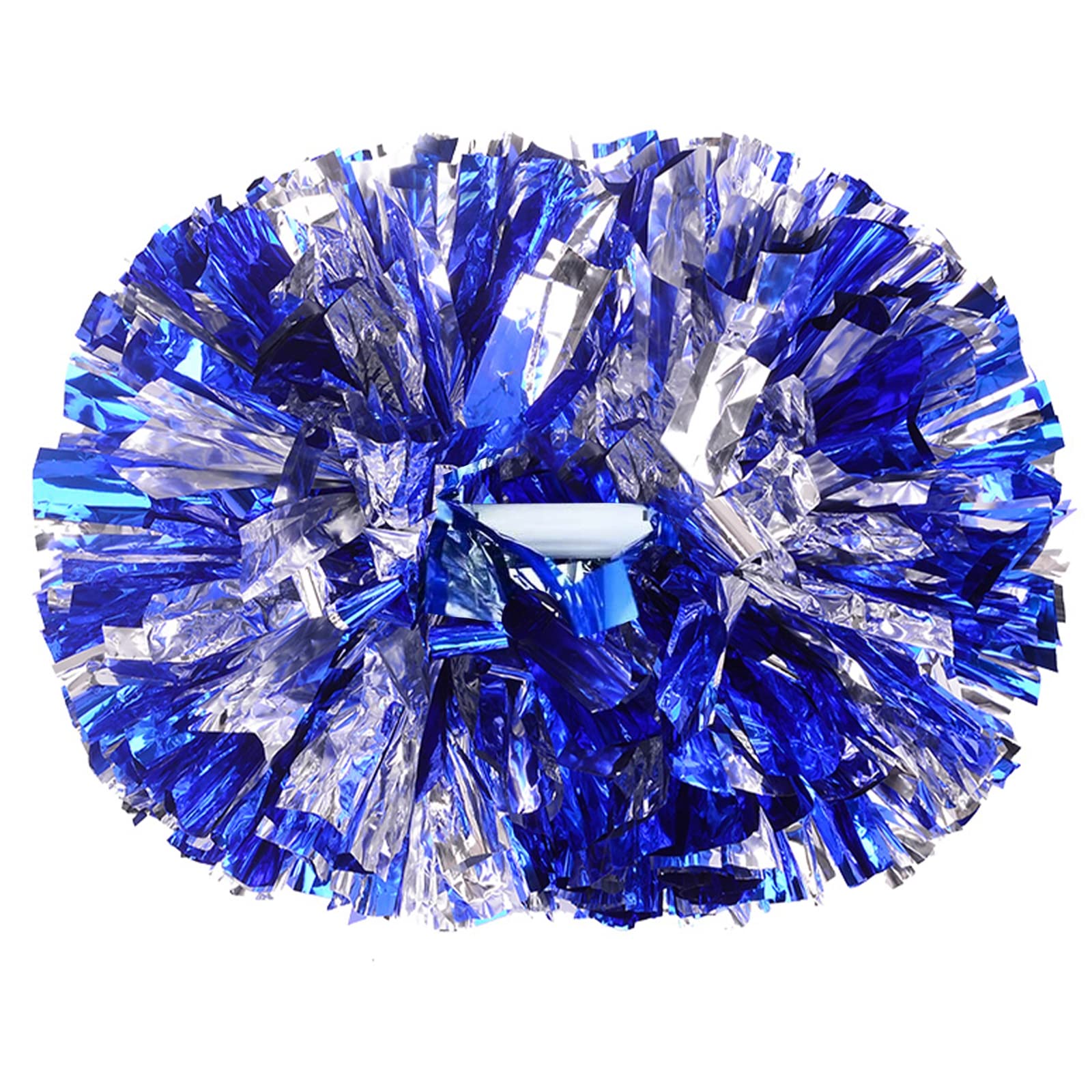 2 Pack Cheerleader Pom Poms 12 inch Cheerleading Poms Cheering Squad Pompoms Pom Cheering Team Foil Plastic Youth Pom for School Cheer Dance Adults Team Spirit Cheering