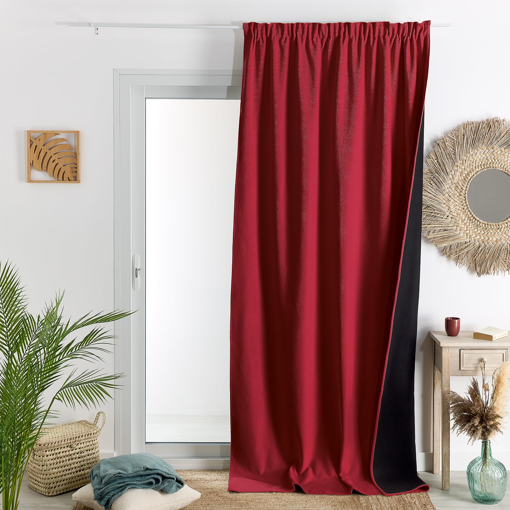 HomeMaison.com Insulated Curtain – Thermal Curtain – Blackout Curtain – Opera Curtain – 140 x 260 cm