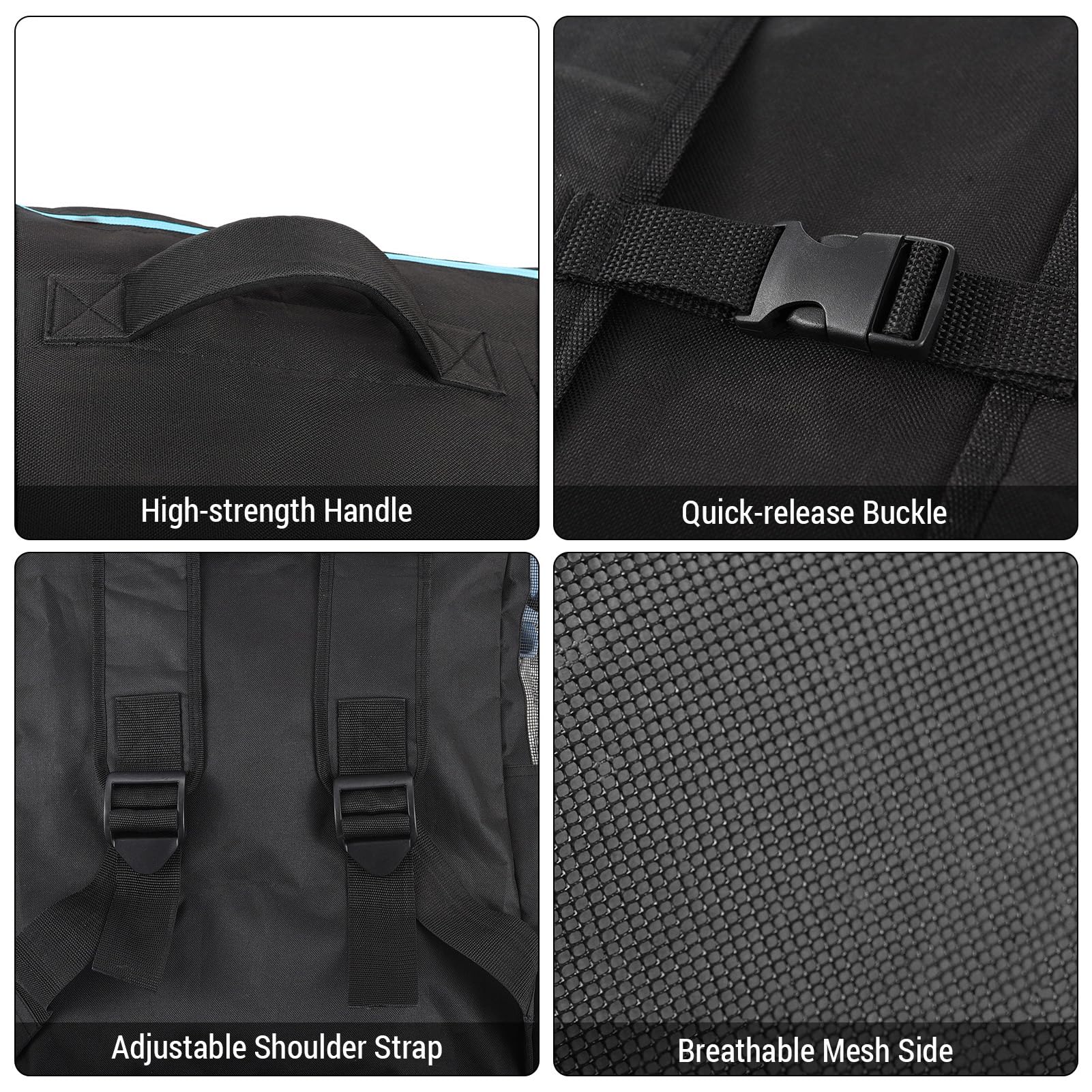 SOUUXIU 125L/105L Inflatable Paddleboard Backpack Oxford Cloth Waterproof Tear-Resistant SUP Surfboard Backpack Stand-up Paddleboard Bag for Surfing Kayaking Beach