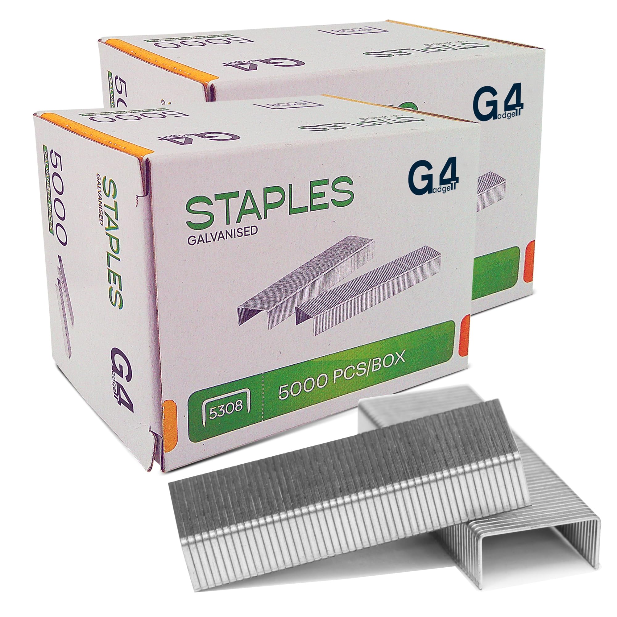 G4GADGET 10,000pk Staples 53/8 for Heavy-Duty Staplers, Durable Steel Staples for Office, Home & School Use, Anti-Jam Design, Compatible with Standard Staple Guns