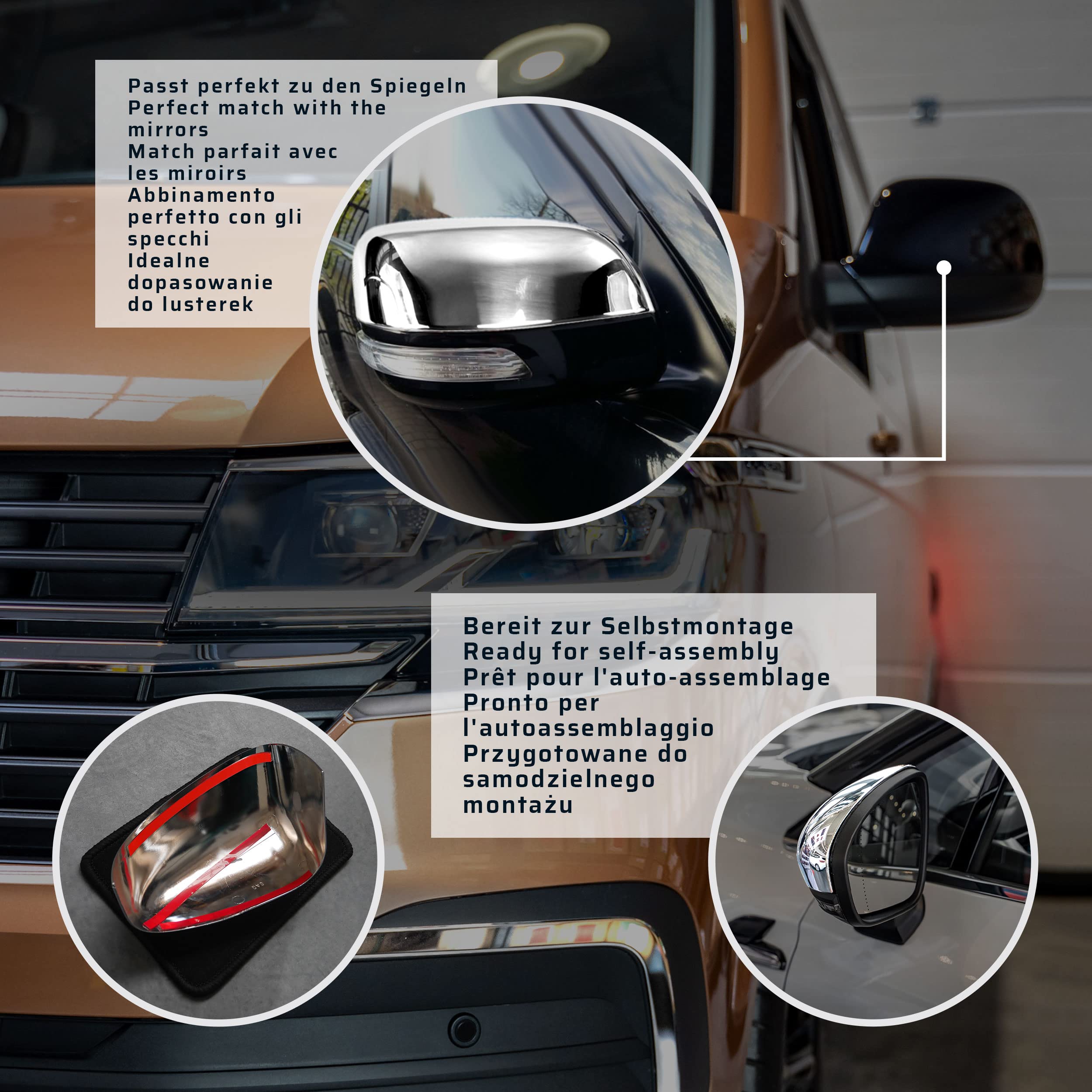 CHROMEMASTER | Nakładki na Lusterka Zewnętrzne | Kompatybilne z Lexus GX461 J150 od roku 2010 | Stal nierdzewna; Osłony Lusterek to Niepowtarzalny Wygląd Auta i Ochrona Przed Uszkodzeniem