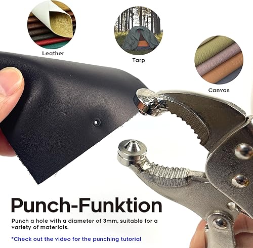 Miniatura 2 de Herramienta de cierre a presión, herramienta a presión para cubiertas de barcos, alicates de ajuste a presión de alta resistencia, kit de