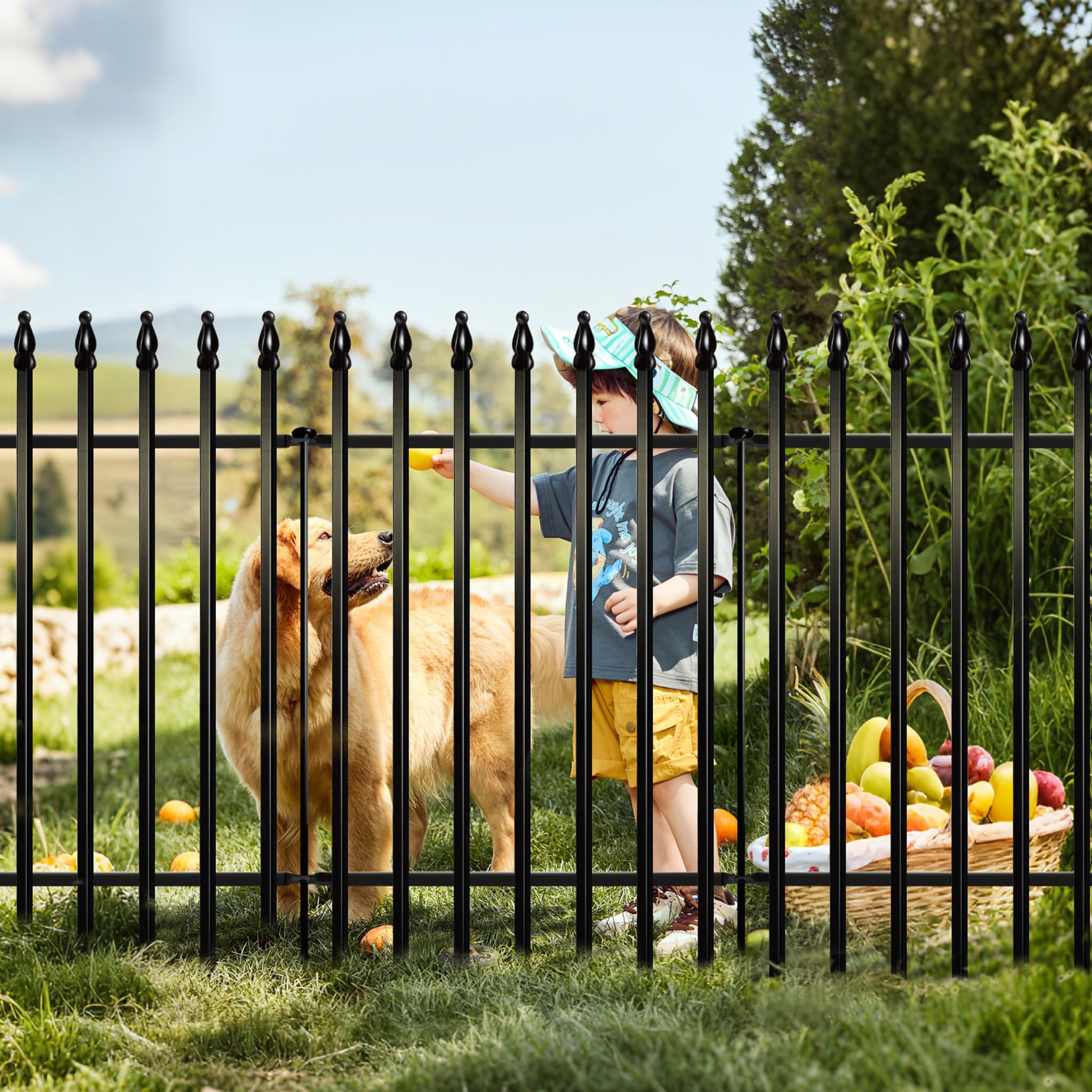 Thealyn Metal Decorative Garden Fence 42 inch