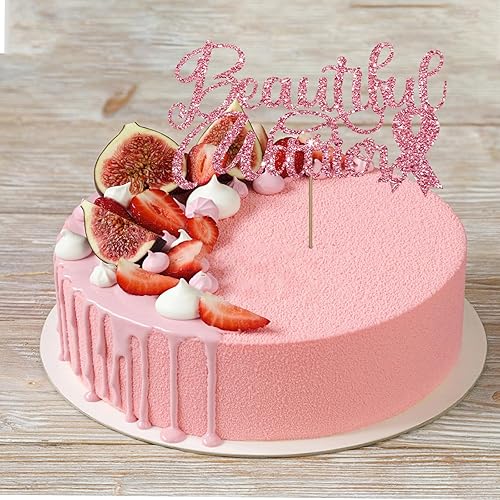 Miniatura 4 de Hermoso adorno para tartas de guerrero, decoración para tartas de quimioterapia sin mo, decoración de pastel de conciencia sobre el cáncer de mama,