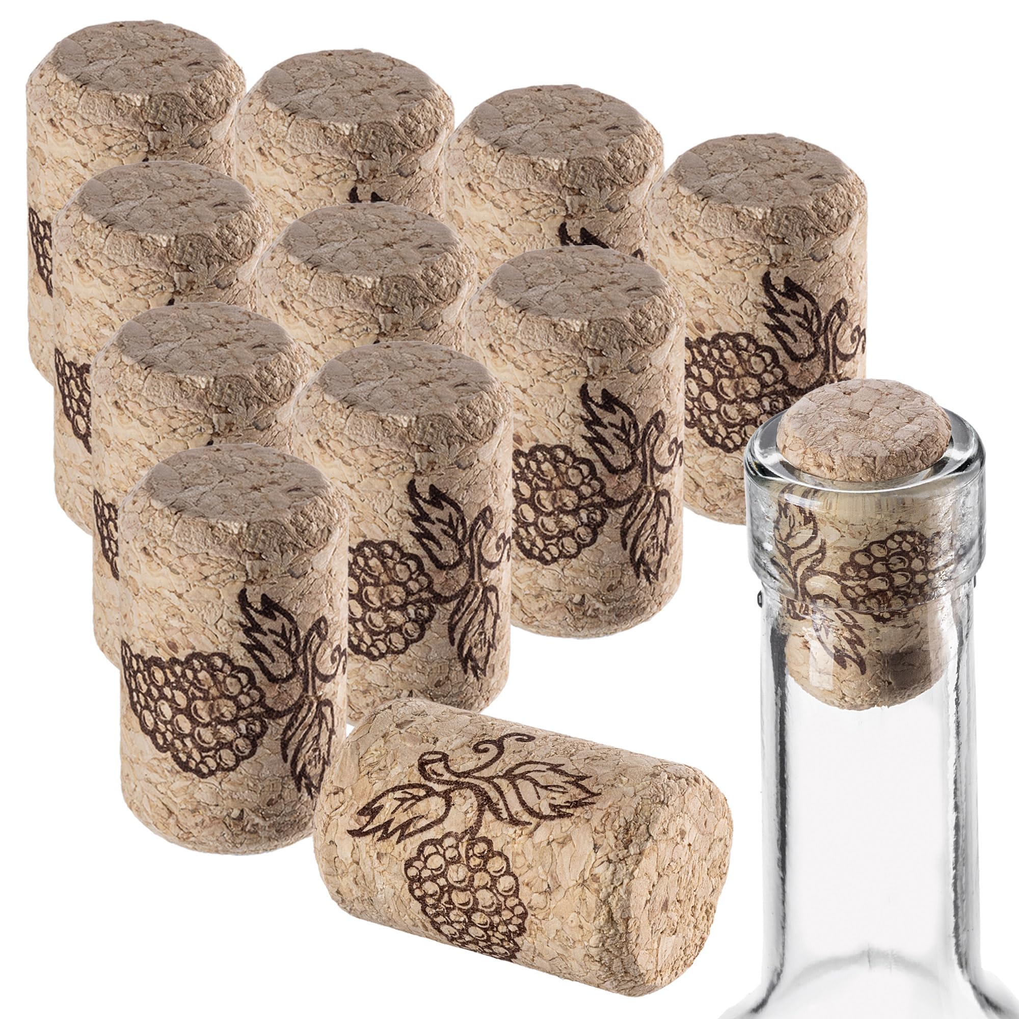 KADAX 100er Set Naturkorken 38×23mm – Flaschenkorken aus Naturkork für Wein- & Likörflaschen | Luftdicht & traditioneller Korken-Verschluss