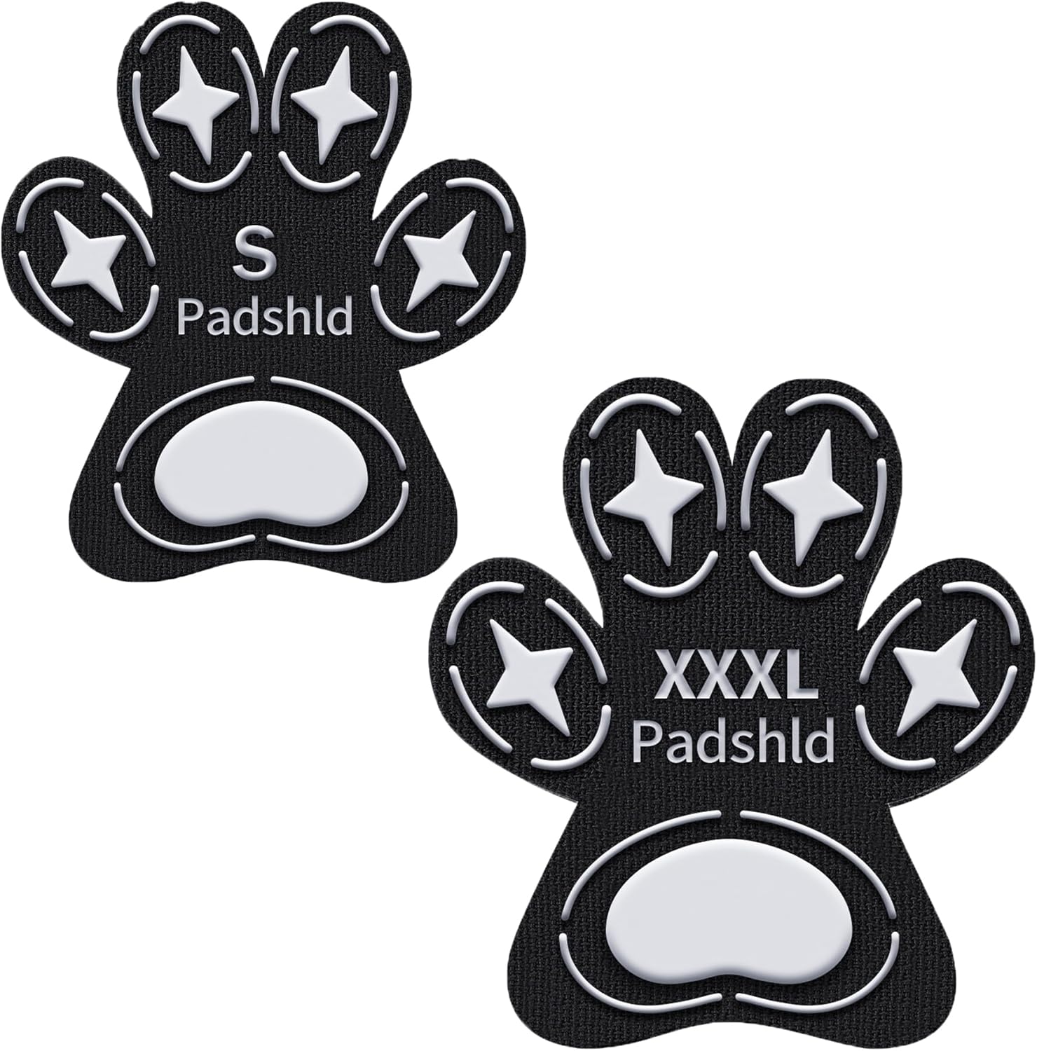 Dog Paw Protectors, Anti Slip Paw Pads for Dogs - Traction Grips for Senior Dogs & Puppies on Hardwood Floors, Paw Stickers for Dog Feet with Secure Grip (12 Sets, 48 Pcs) S & XXXL